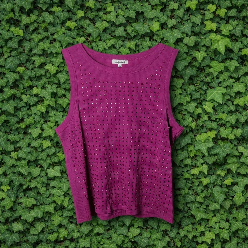 White Birch Magenta Tank Top